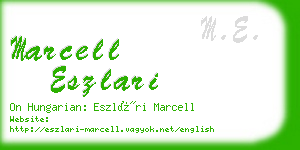 marcell eszlari business card